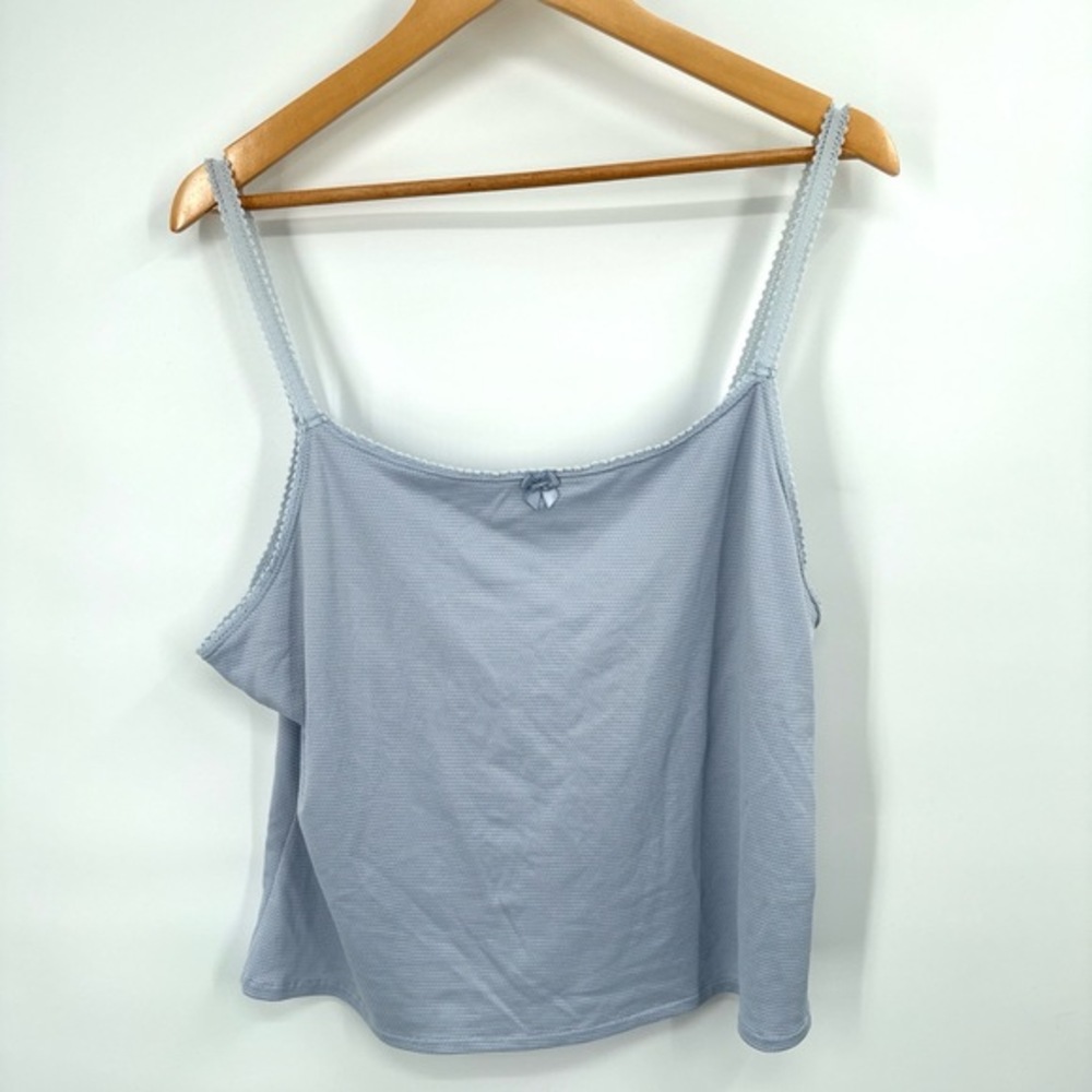 Y2K Cinema Etoile Baby Blue Camisole XL Lingerie Bow Soft Girl‎ Tank Coquette